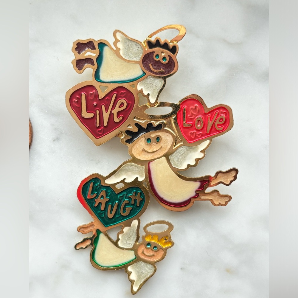 Vintage “Live Love Laugh” Brooch/Pin